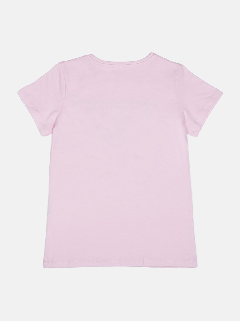 Tee shirt Guess kids manches courtes Rose - Kiabi