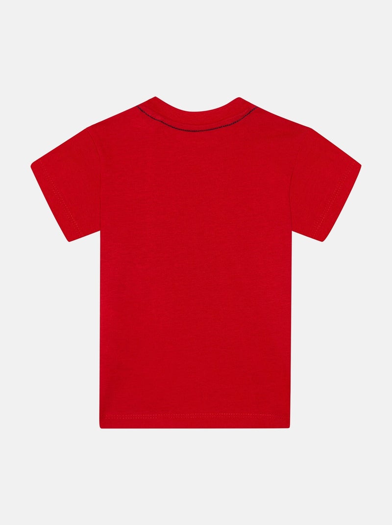 Tee Shirt Guess kids manches courtes Rouge - Kiabi