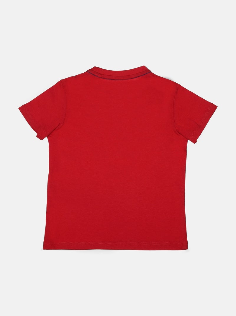 Tee Shirt Guess kids manches courtes Rouge - Kiabi