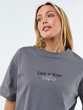 Tee-shirt 'Guns N'Roses' à manches courtes imprimé recto/verso