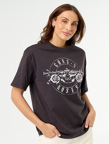 Tee-shirt 'Guns N'Roses' à manches courtes imprimé recto/verso