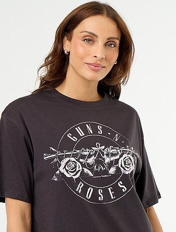 Tee-shirt 'Guns N'Roses' à manches courtes imprimé recto/verso