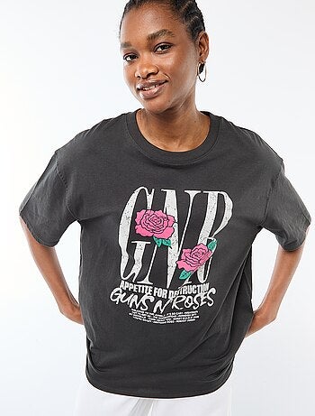 Tee-shirt 'Guns N'Roses' à manches courtes