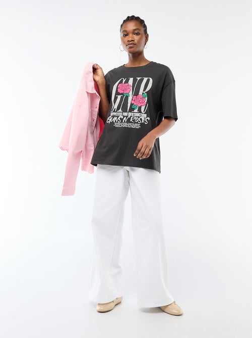 Tee-shirt 'Guns N'Roses' à manches courtes - Kiabi