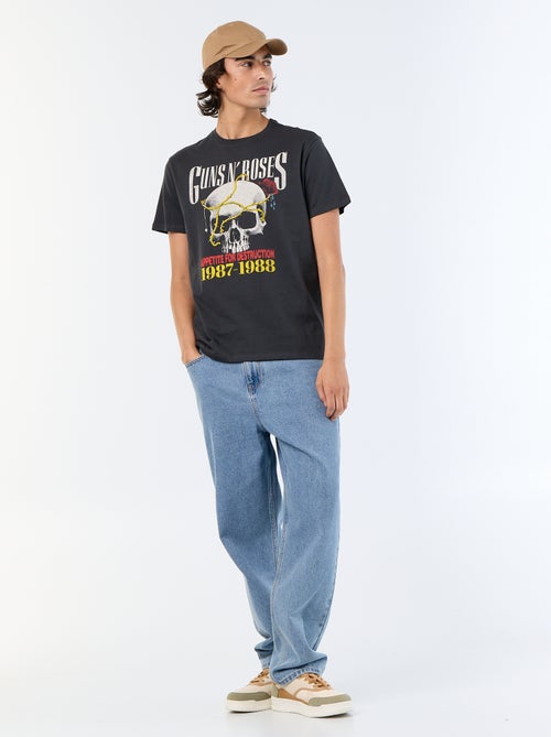 Tee-shirt 'Guns N'Roses' manches courtes - Kiabi