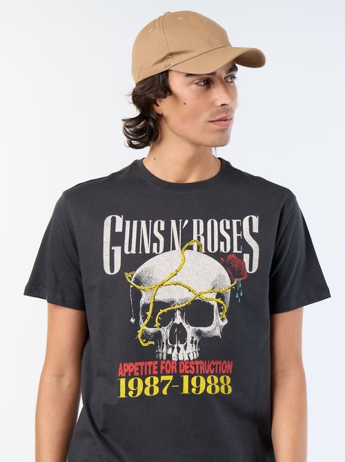Tee-shirt 'Guns N'Roses' manches courtes - Kiabi