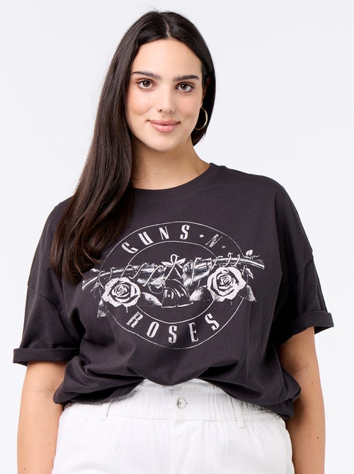 Tee-shirt 'Guns'n'Roses' à manches courtes - Kiabi