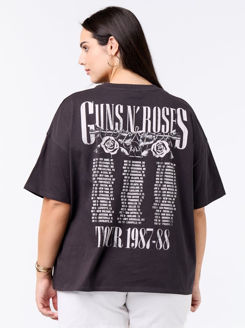 Tee-shirt 'Guns'n'Roses' à manches courtes - Kiabi
