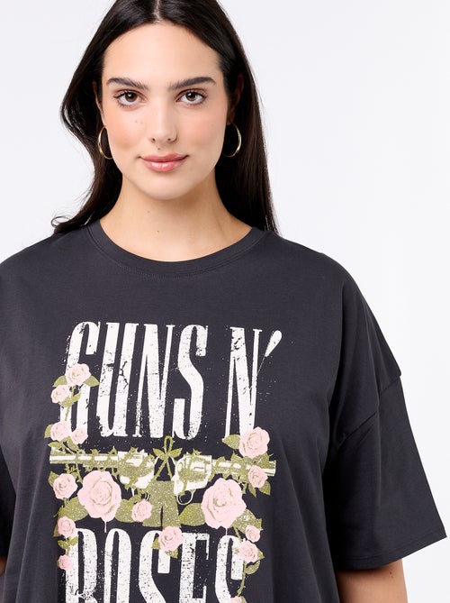 Tee-shirt 'Guns'n'Roses' à manches courtes - Kiabi