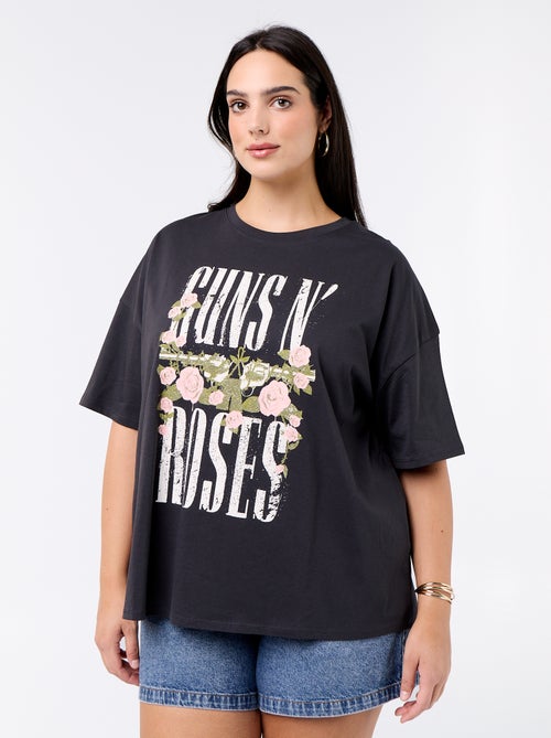 Tee-shirt 'Guns'n'Roses' à manches courtes - Kiabi