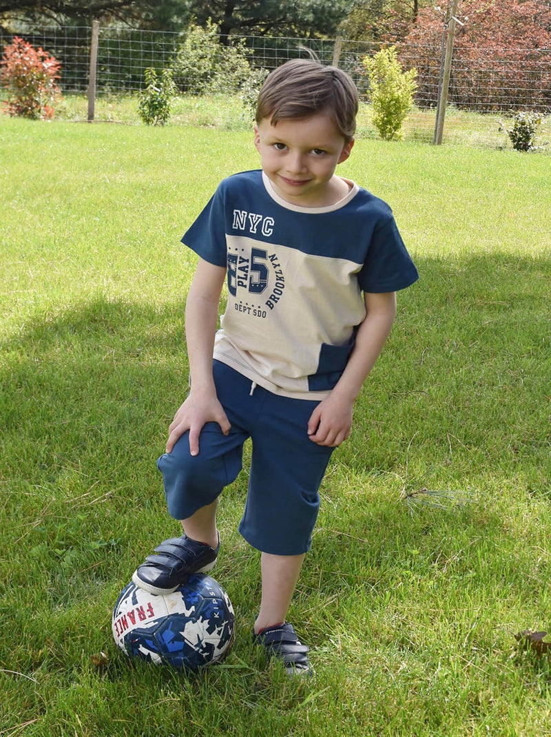 TEE SHIRT GWENDAL ENFANT Bleu - Kiabi