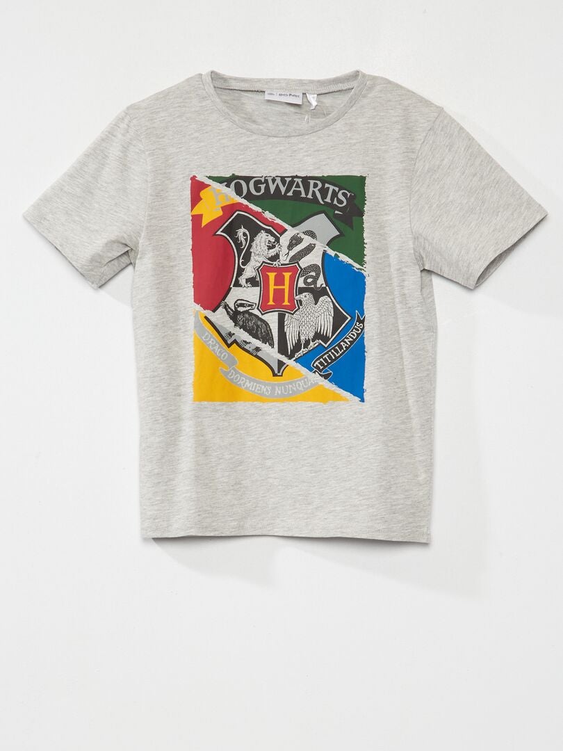 Tee-shirt 'Harry Potter' 'Poudlard' gris - Kiabi