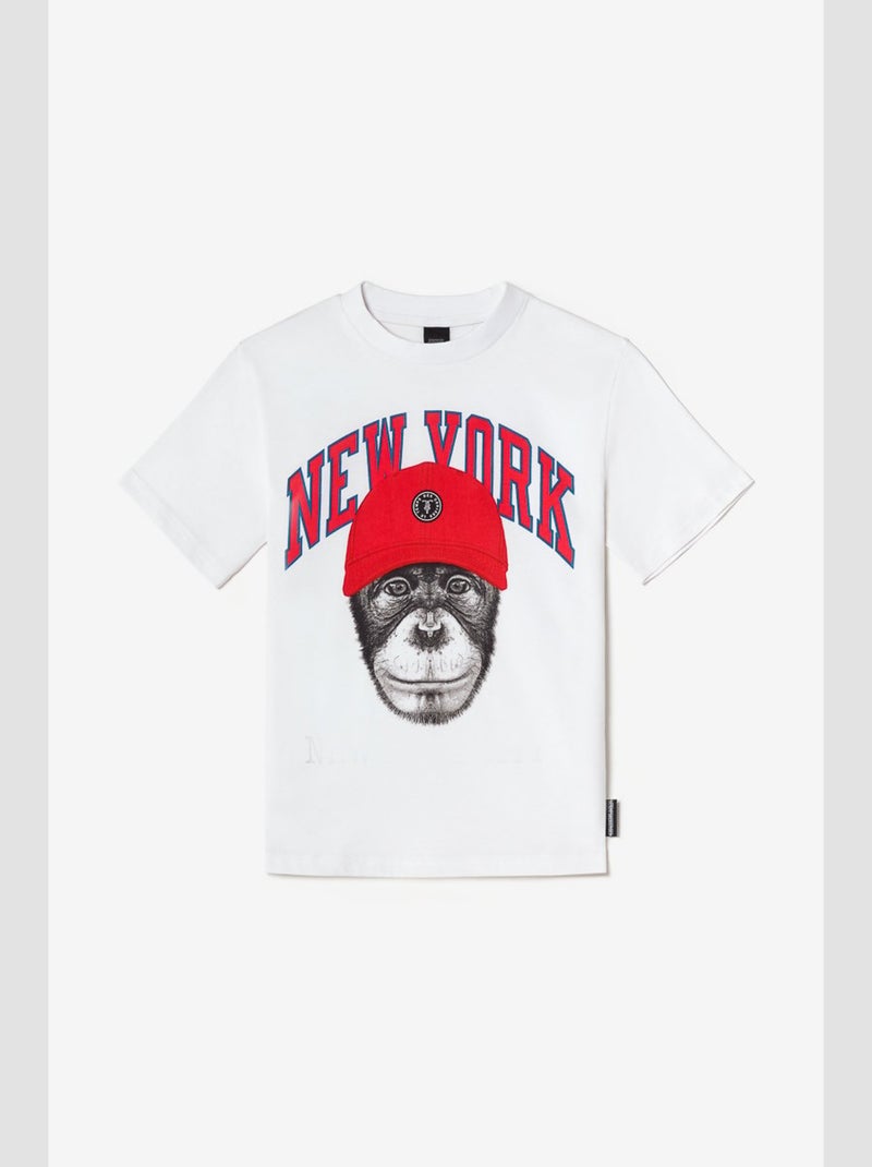 Tee-Shirt HIRABO 'Le Temps Des Cerises' Blanc - Kiabi