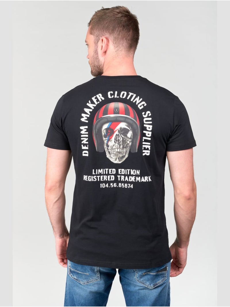 Tee-Shirt HOLT 'Le Temps Des Cerises' Noir - Kiabi