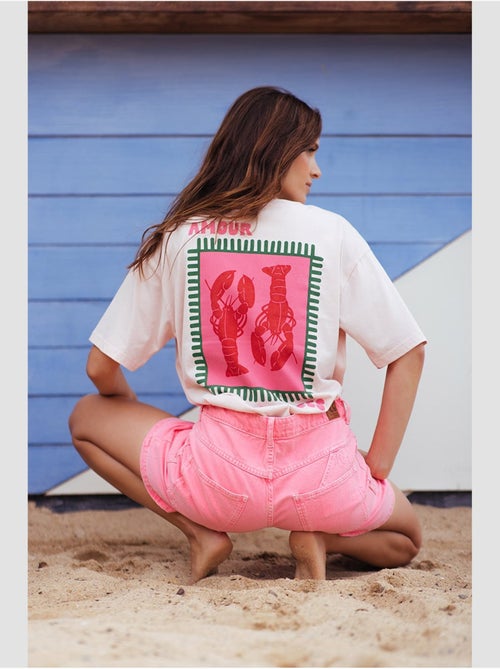 Tee-Shirt HOMARD 'Le Temps Des Cerises' - Kiabi Tee-Shirt HOMARD 'Le Temps Des Cerises' - Kiabi