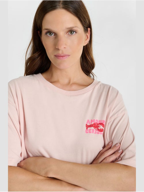 Tee-Shirt HOMARD 'Le Temps Des Cerises' - Kiabi Tee-Shirt HOMARD 'Le Temps Des Cerises' - Kiabi