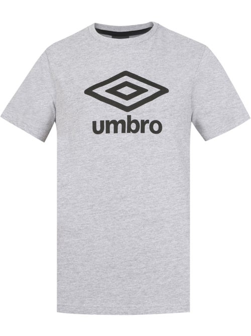 Tee shirt homme col rond chiné en coton 160gsm et logo imprimé 729281 umbro - Kiabi
