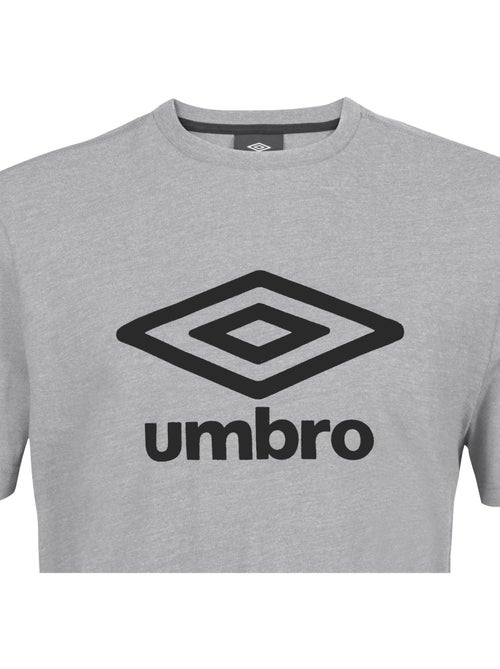 Tee shirt homme col rond chiné en coton 160gsm et logo imprimé 729281 umbro - Kiabi