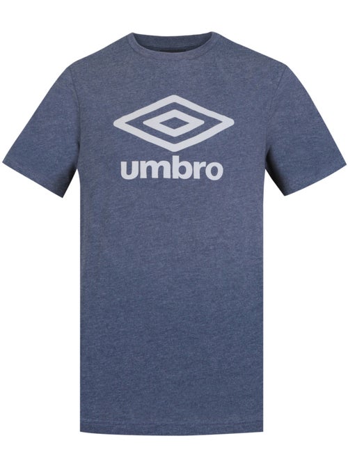 Tee shirt homme col rond chiné en coton 160gsm et logo imprimé 729282 umbro - Kiabi