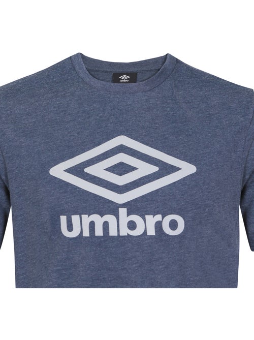 Tee shirt homme col rond chiné en coton 160gsm et logo imprimé 729282 umbro - Kiabi