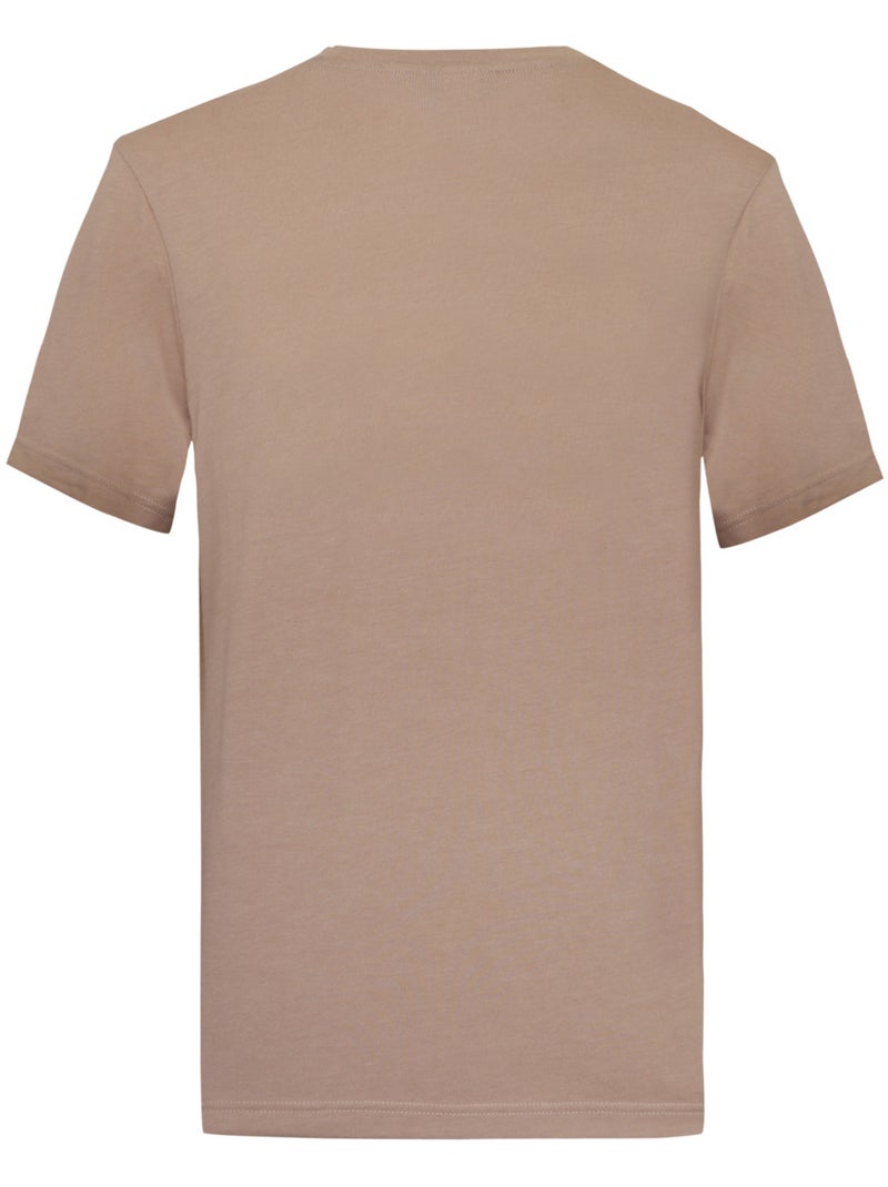 Tee shirt homme col rond chiné en coton 160gsm et logo imprimé 729282 umbro Marron - Kiabi