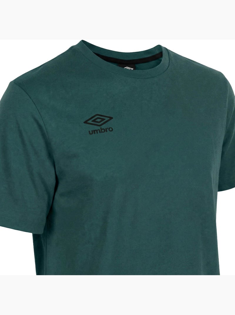 Tee shirt homme col rond en coton 160gsm avec logo imprimé 618290 umbro Vert - Kiabi