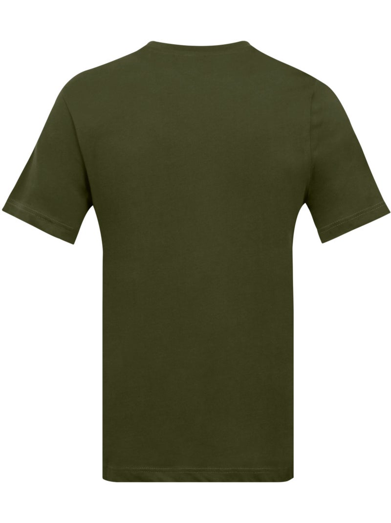 Tee shirt homme col rond en coton 160gsm et logo imprimé 729280 umbro Vert kaki - Kiabi