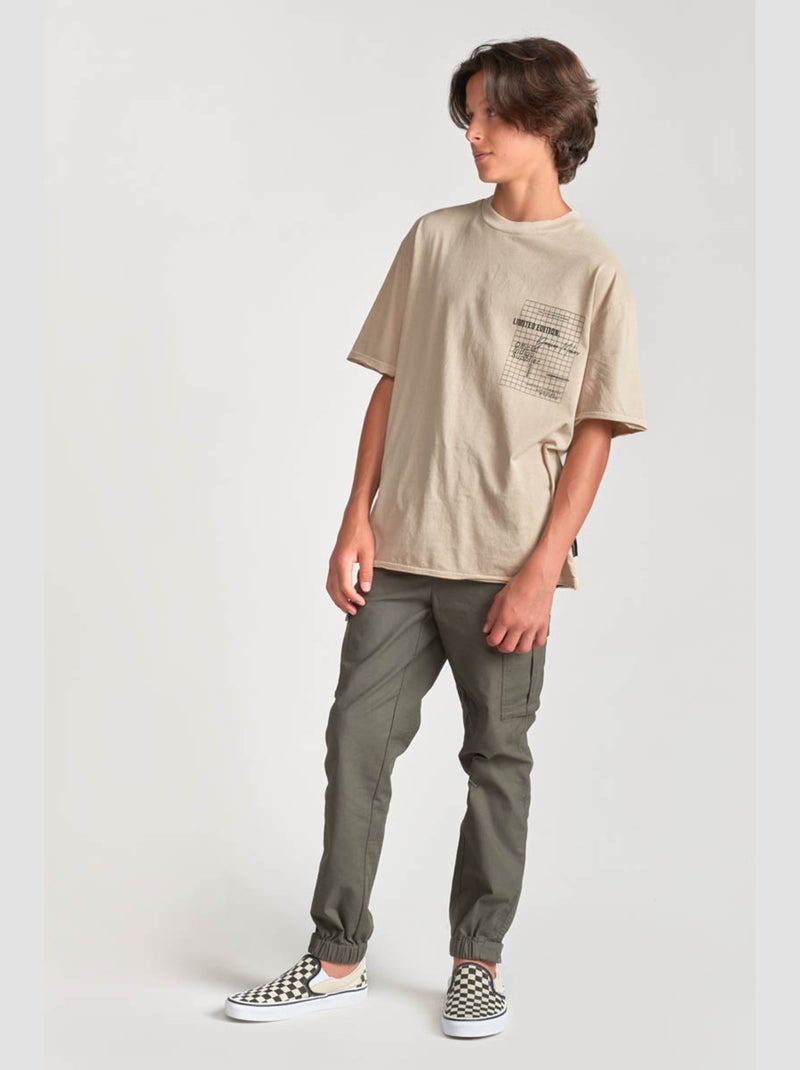 Tee-Shirt HYACIBO 'Le Temps Des Cerises' Marron - Kiabi