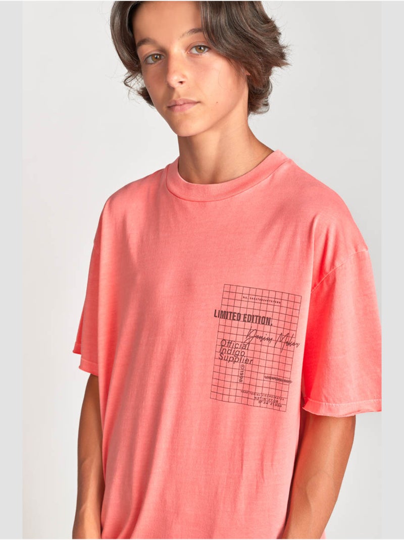 Tee-Shirt HYACIBO 'Le Temps Des Cerises' Orange - Kiabi