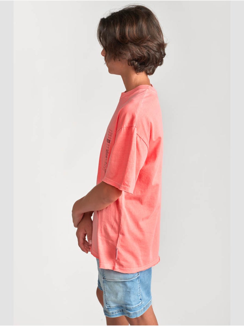 Tee-Shirt HYACIBO 'Le Temps Des Cerises' Orange - Kiabi