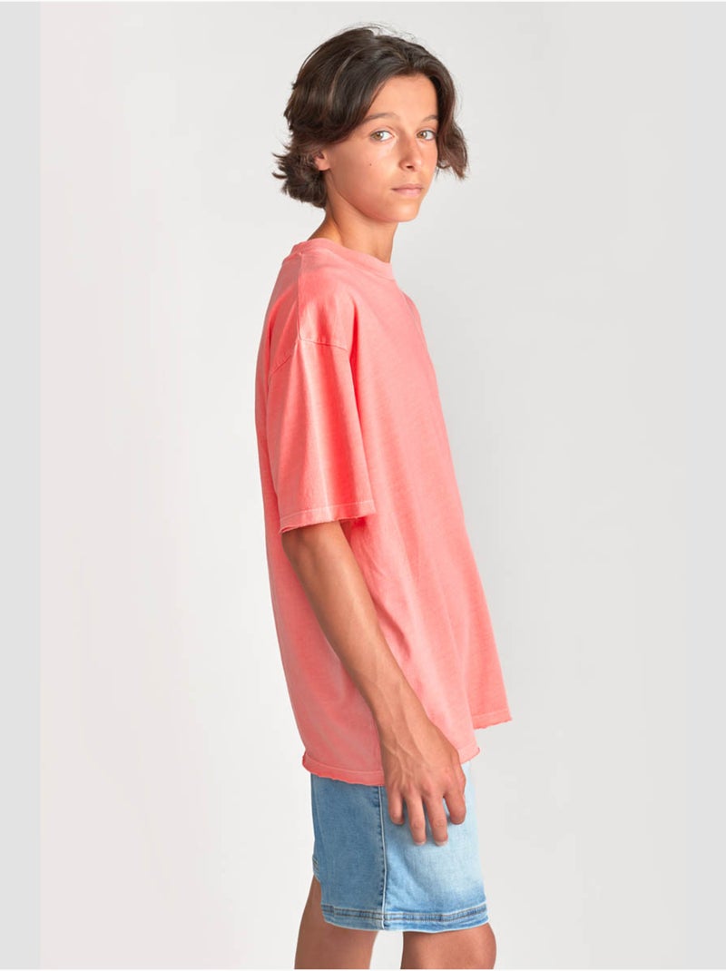 Tee-Shirt HYACIBO 'Le Temps Des Cerises' Orange - Kiabi