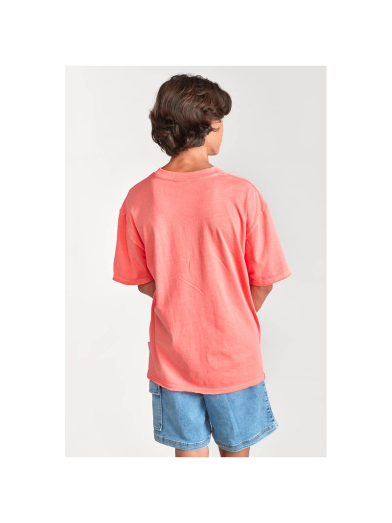 Tee-Shirt HYACIBO 'Le Temps Des Cerises' Orange - Kiabi