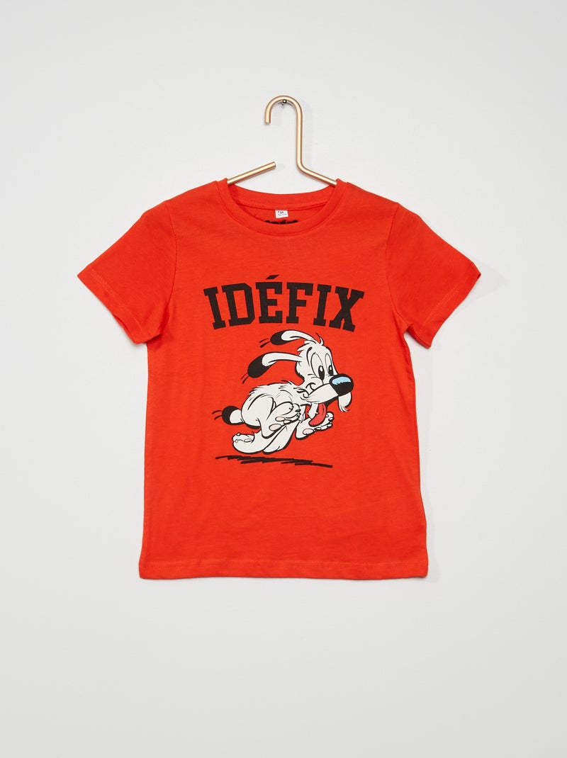 Tee-shirt 'Idéfix' rouge - Kiabi