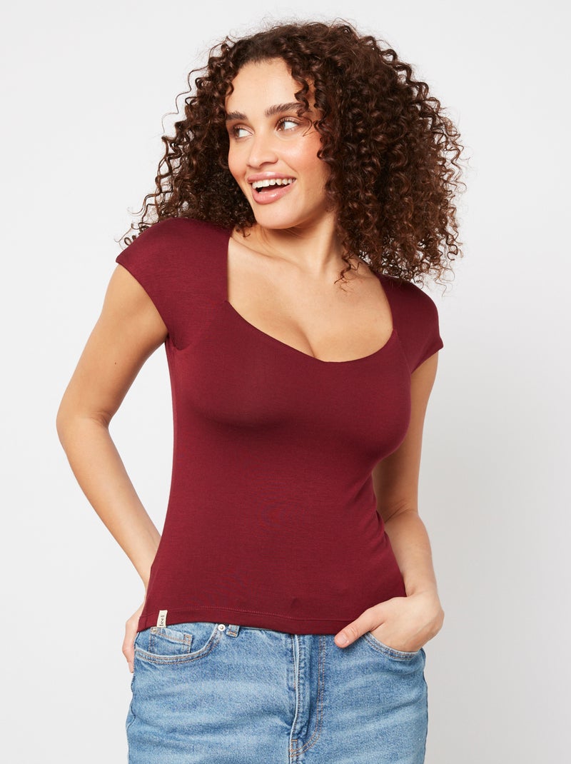 Tee-shirt Ilana - RougeGorge Lingerie Bordeaux - Kiabi