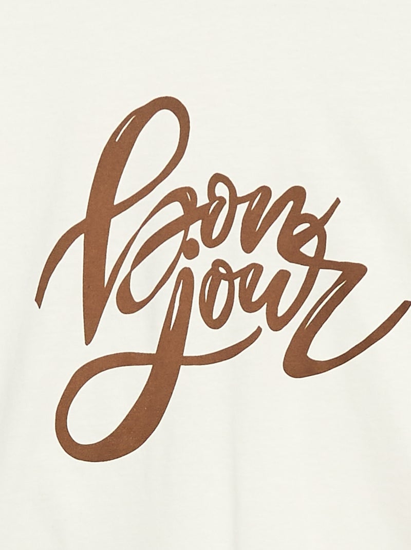 Tee-shirt imprimé - collection facile à enfiler Blanc - Kiabi