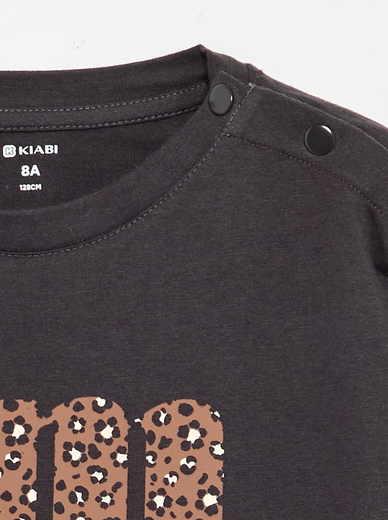 Tee-shirt imprimé - collection facile à enfiler Gris - Kiabi