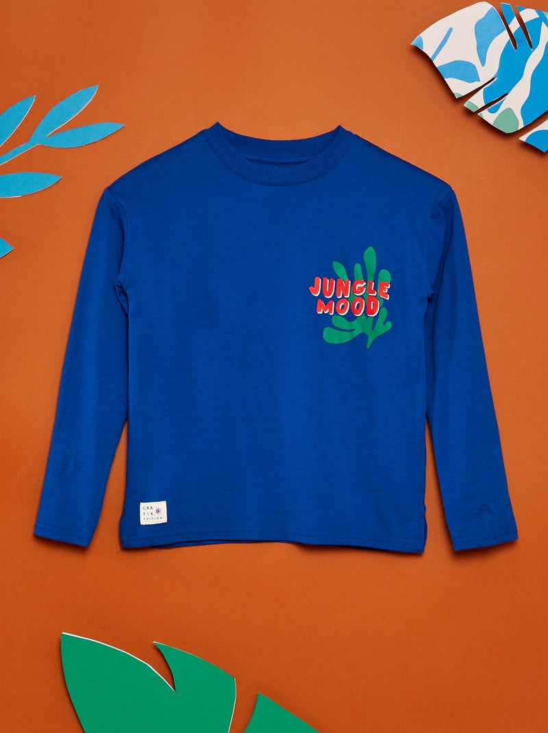 Tee-shirt imprimé - Grafik Edition Bleu - Kiabi