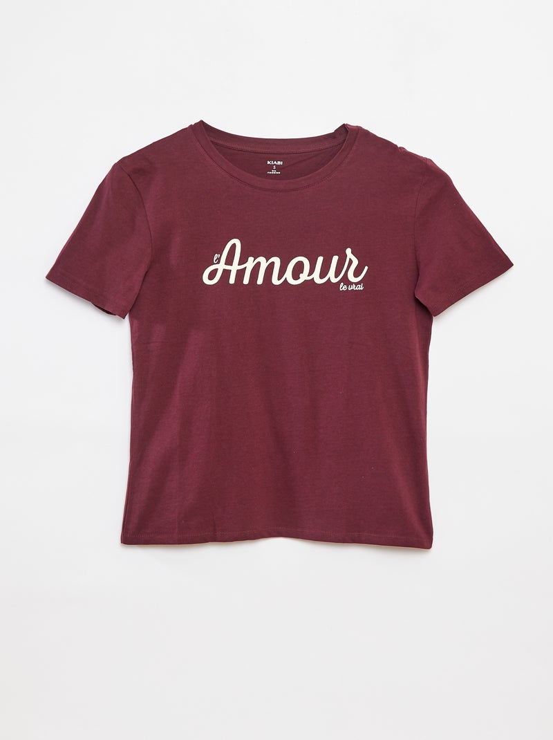 Tee-shirt imprimé - So Easy Rouge - Kiabi