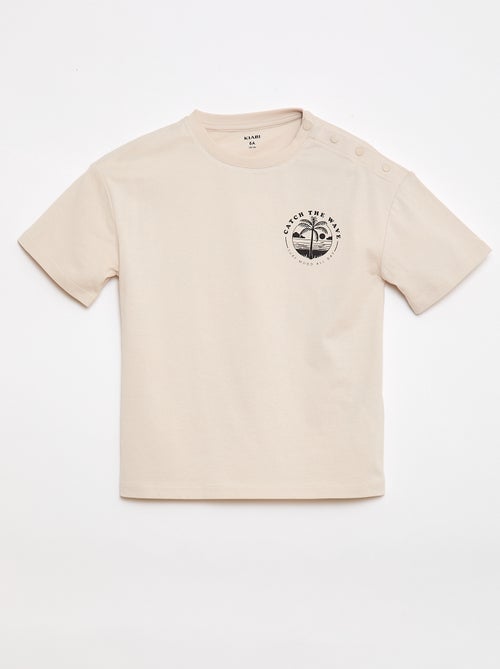 Tee-shirt imprimé à manches courtes - Collection facile à enfiler - Kiabi