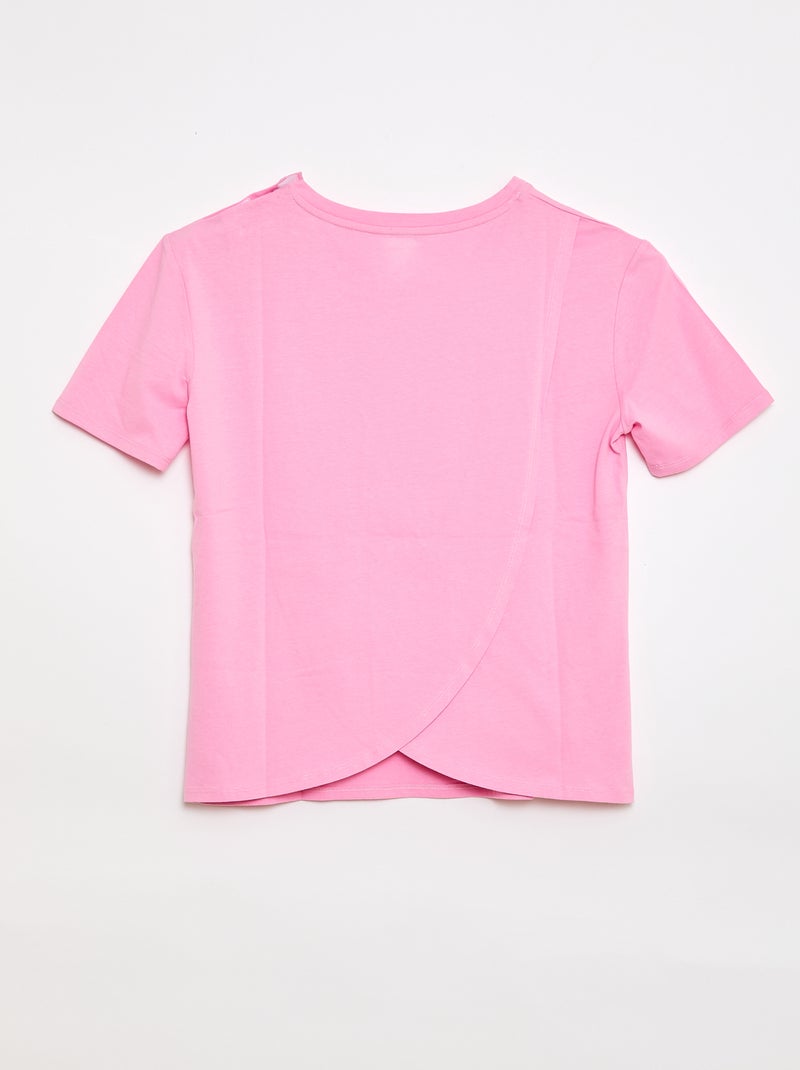 Tee-shirt imprimé à manches courtes - collection facile à enfiler Rose - Kiabi