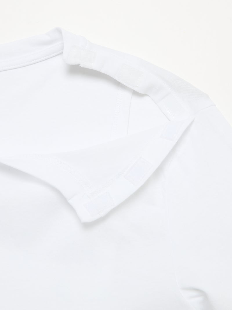 Tee-shirt imprimé à manches courtes -  Facile à enfiler Blanc - Kiabi