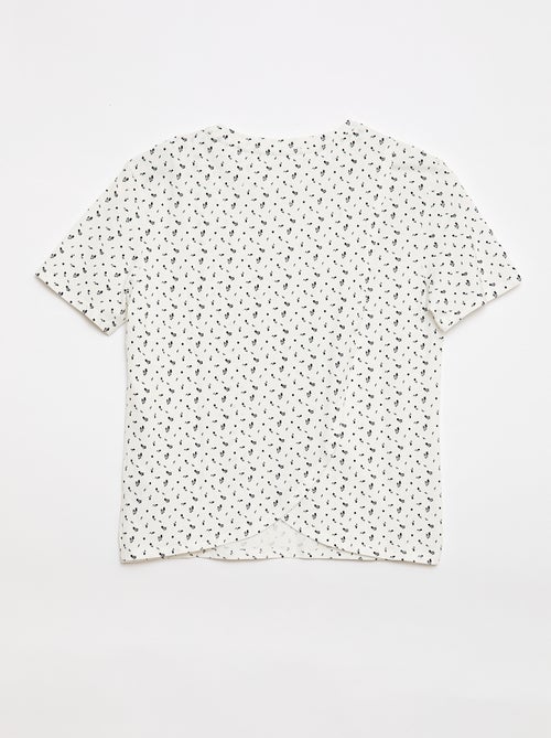 Tee-shirt imprimé à manches courtes -  Facile à enfiler - Kiabi
