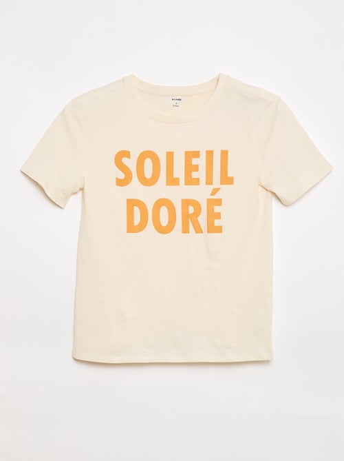 Tee-shirt imprimé à manches courtes -  Facile à enfiler - Kiabi