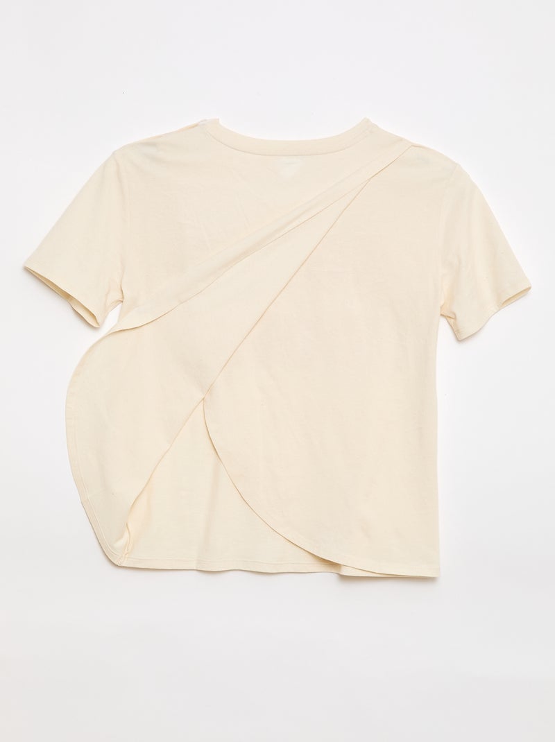 Tee-shirt imprimé à manches courtes -  Facile à enfiler Blanc - Kiabi