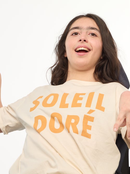 Tee-shirt imprimé à manches courtes -  Facile à enfiler - Kiabi