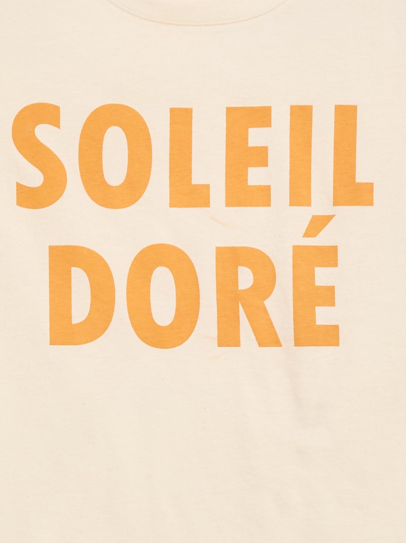 Tee-shirt imprimé à manches courtes -  Facile à enfiler Blanc - Kiabi