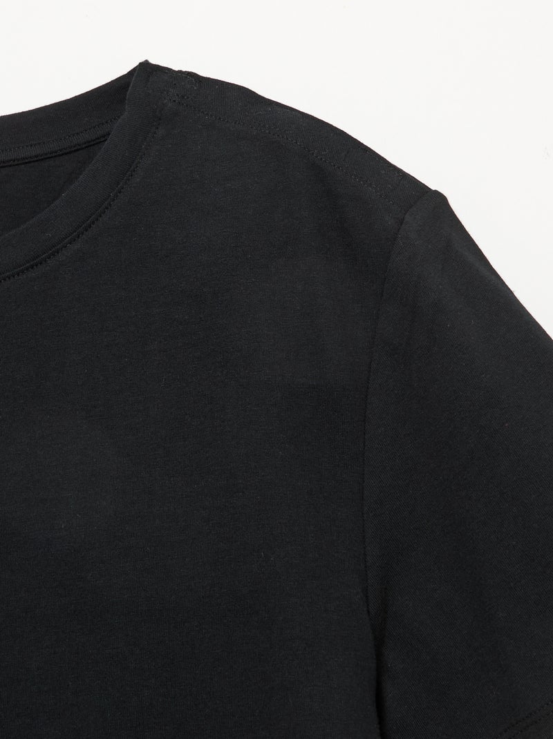Tee-shirt imprimé à manches courtes -  Facile à enfiler Noir - Kiabi