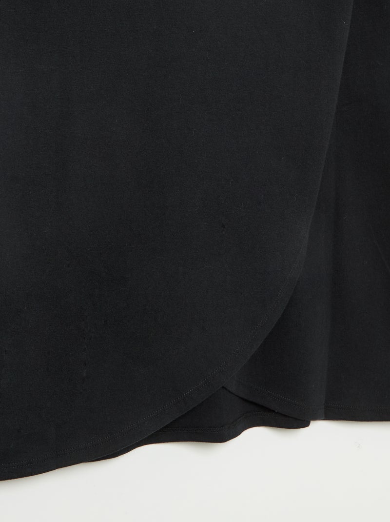 Tee-shirt imprimé à manches courtes -  Facile à enfiler Noir - Kiabi