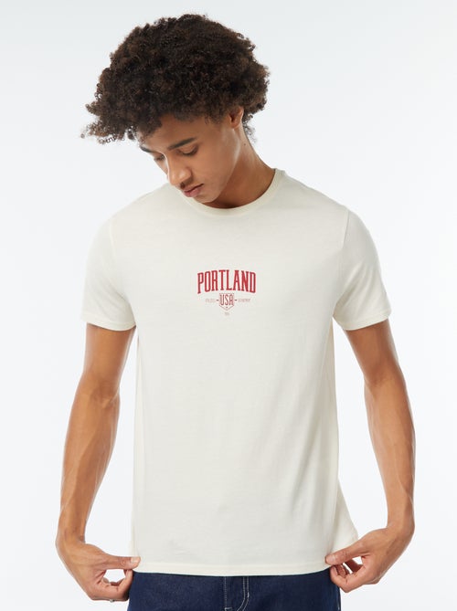 Tee-shirt imprimé à manches courtes - Kiabi