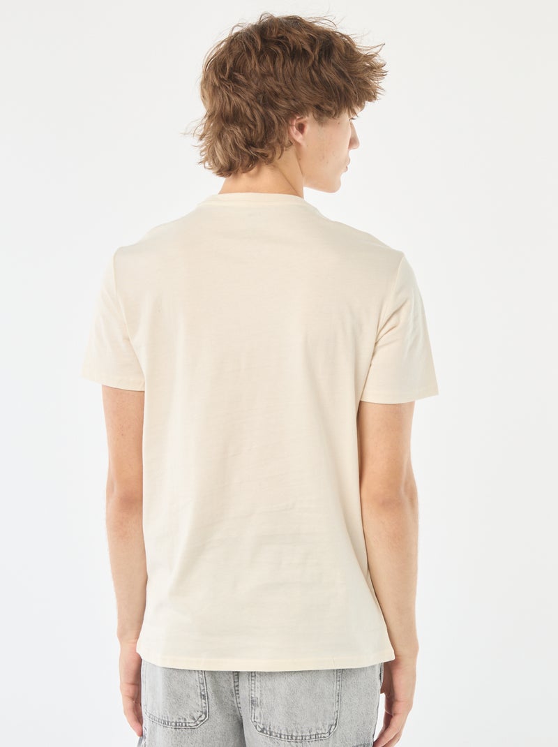 Tee-shirt imprimé à manches courtes Blanc - Kiabi